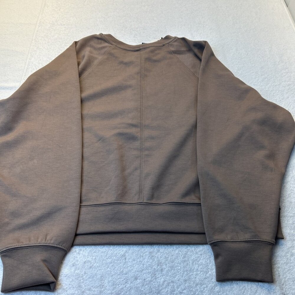 Scoop Ultimate Jersey Women’s SZ L Cocoa Brown 6 Button Long Sleeve Top New - Picture 7 of 8